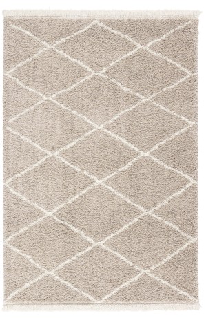 Przejdź do produktu Dywan shaggy Blake romby beżowe 120 cm x 160 cm
