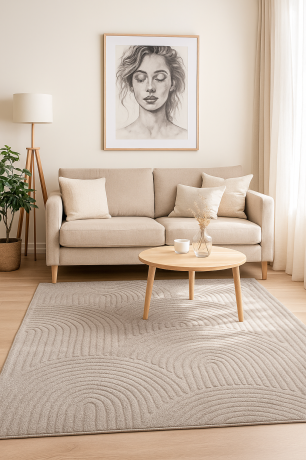 Przejdź do produktu Dywan nowoczesny 3D Arc Geometria szary 160 cm x 230 cm 