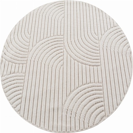 Przejdź do produktu Dywan nowoczesny Helix Geometria kremowy koło 120 cm x 120 cm
