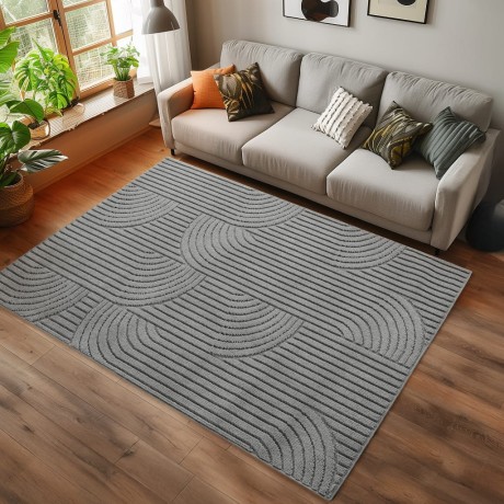 Przejdź do produktu Dywan nowoczesny Helix Geometria szary  80 cm x 150 cm