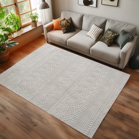 Przejdź do produktu Dywan nowoczesny Helix Boho kremowy 200 cm x 290 cm