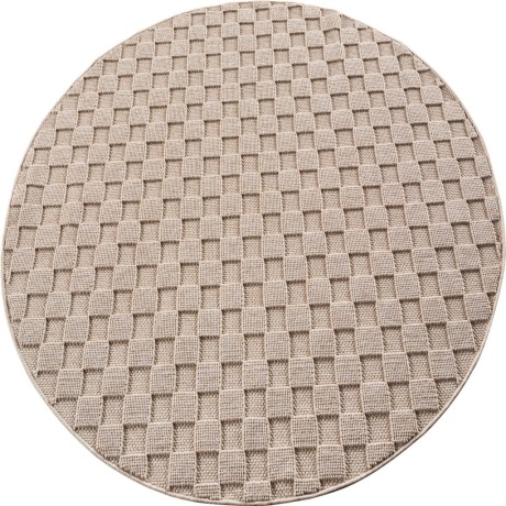 Przejdź do produktu Dywan nowoczesny Helix 3D beżowy koło 120 cm x 120 cm