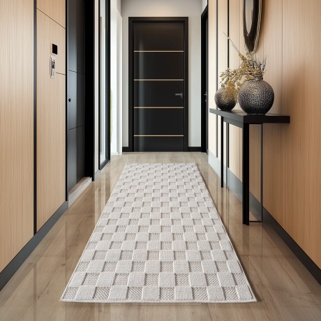 Przejdź do produktu Dywan nowoczesny Helix 3D kremowy 80 cm x 250 cm