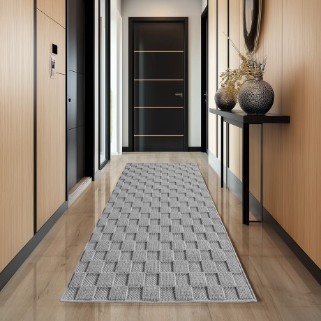 Przejdź do produktu Dywan nowoczesny Helix 3D szary  80 cm x 250 cm