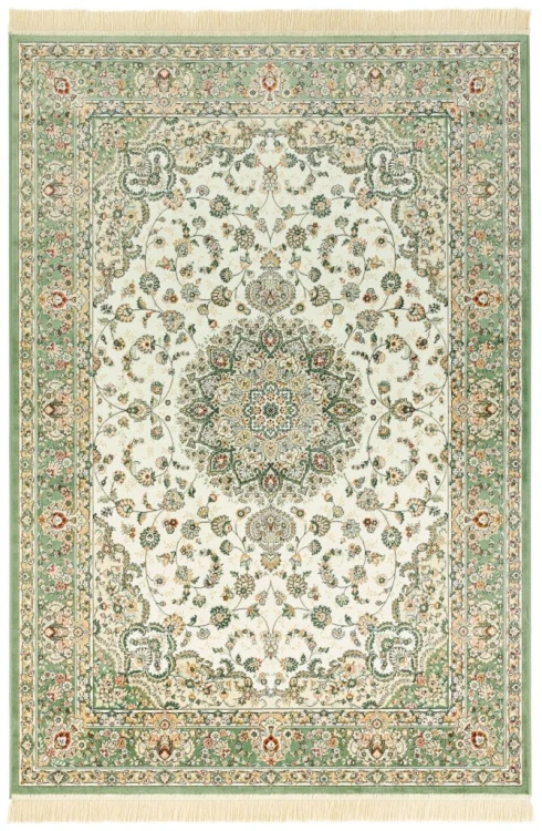 dywan-elegancki-klasyczny-orientalny-naveh-z-frędzlami-medalion-kremowo-zielony-rzut..jpg