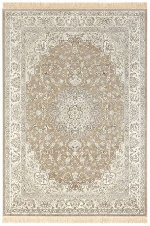 Przejdź do produktu Dywan elegancki Naveh orientalny z frędzlami Medalion Oliwkowo-Szary 195 cm x 300 cm 