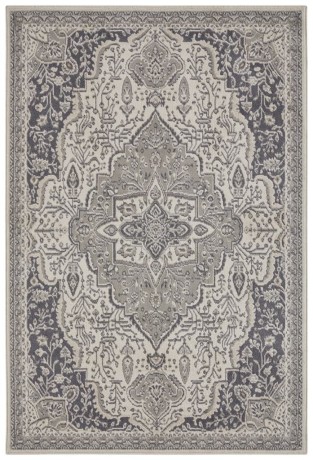 Przejdź do produktu Dywan Terrain designerski Orientalny Ornament Kremowo-Szary z krótkim włosiem 240 cm x 340 cm Certyfikat Oeko-Tex