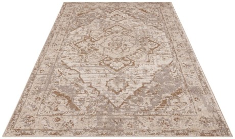 Przejdź do produktu Dywan Terrain designerski Orientalny Ornament Kremowo Brązowy z krótkim włosiem 240 cm x 340 cm Certyfikat Oeko-Tex