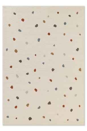 Przejdź do produktu Dywan dziecięcy Adventures – Zabawne kolorowe kropki na kremowym tle 160 cm x 235 cm Atest Oeko-Tex
