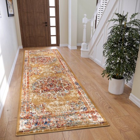 Przejdź do produktu Dywan klasyczny Luxor Rozeta złoty 80 cm x 240 cm