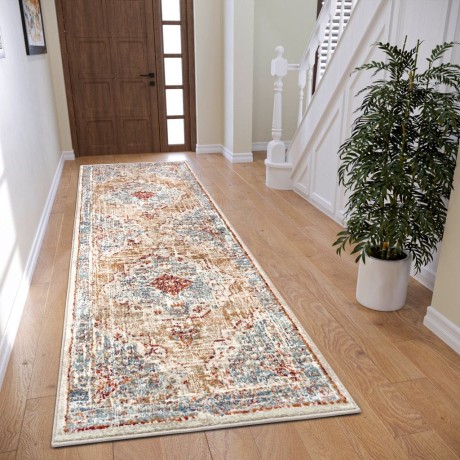Przejdź do produktu Dywan klasyczny Luxor Medalion multikolorowy 80 cm x 240 cm