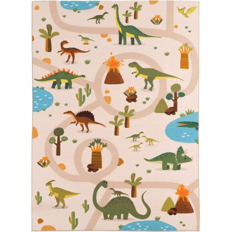 Przejdź do produktu Dywan dziecięcy Coco Dinozaury beżowe 160 cm x 230 cm