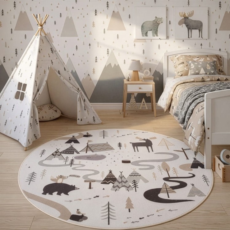 dywan-dziecięcy-coco-1135-kremowy-tipi-leśna-przygoda-koło-aranżacja-w-pokoju-dziecięcym.jpg