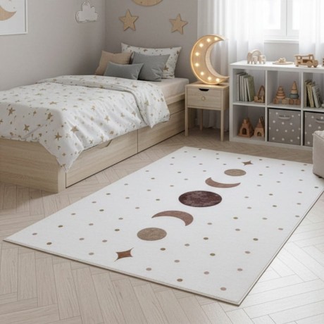 Przejdź do produktu Dywan dziecięcy Coco Fazy Księżyca kremowy 200 cm x 290 cm