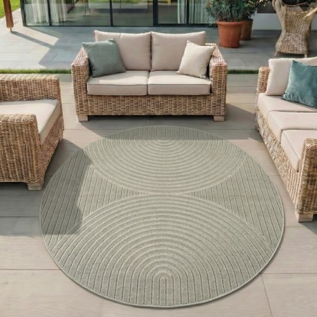 Przejdź do produktu Dywan uniwersalny Nova 3D oliwkowy koło 80 cm x 80 cm