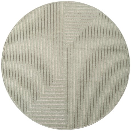 Przejdź do produktu Dywan uniwersalny Nova 3D Geometria oliwkowy koło 120 cm x 120 cm