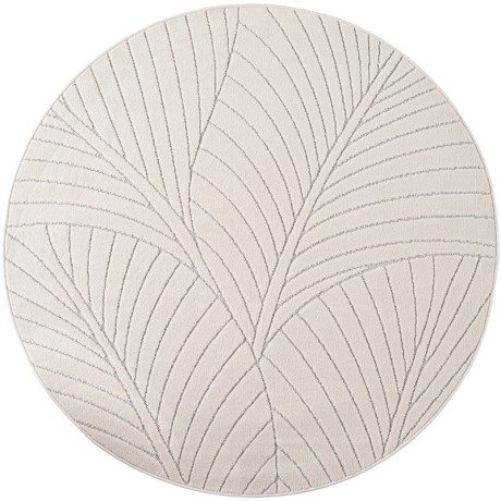 Przejdź do produktu Dywan uniwersalny Nova 3D Listki kremowy koło 80 cm x 80 cm