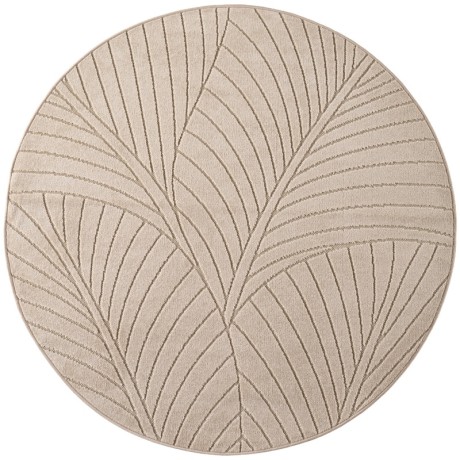 Przejdź do produktu Dywan uniwersalny Nova 3D Listki beżowe koło 160 cm x 160 cm