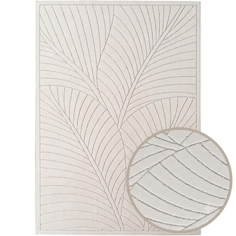 Przejdź do produktu Dywan uniwersalny Nova 3D Listki kremowy 160 cm x 230 cm