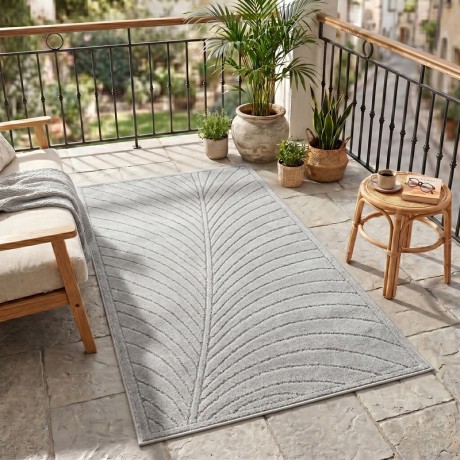 Przejdź do produktu Dywan uniwersalny Nova 3D Liść szary 80 cm x 250 cm
