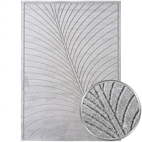 Przejdź do produktu Dywan uniwersalny Nova 3D Liść szary 120 cm x 170 cm