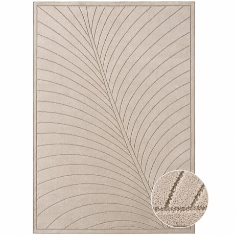 Przejdź do produktu Dywan uniwersalny Nova 3D Liść beżowy 160 cm x 230 cm