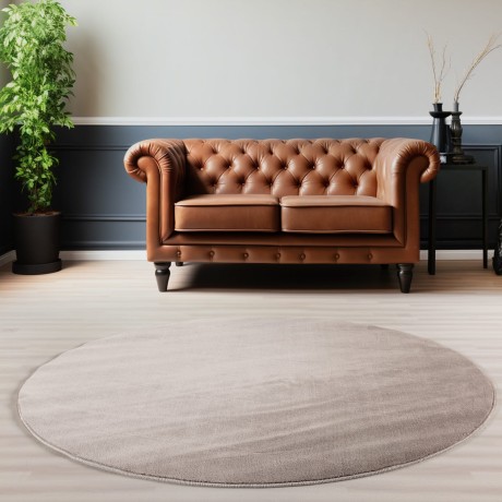 Przejdź do produktu Dywan pluszowy Sky beżowy 200 cm x 200 cm koło 