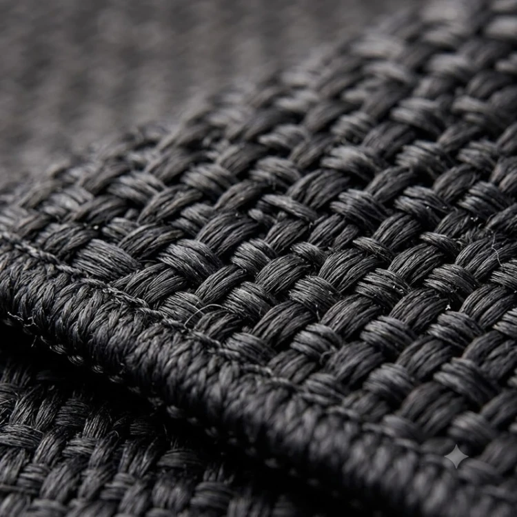 Nowoczesny-Dywan-MIRA-Koło-Okragły-1450-Black-Czarny-Wewnętrzno-Zewnętrzny-Premium-runo-włos-3mm-zbliżenie.jpg