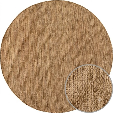 Przejdź do produktu Dywan zewnętrzno-wewnętrzny Mira brązowy koło 80 cm x 80 cm