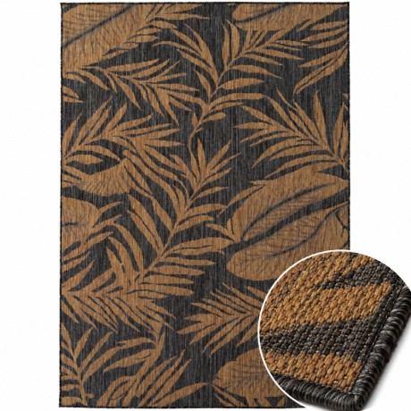 Przejdź do produktu Dywan uniwersalny Mira Roślinny czarno brązowy 80 cm x 150 cm