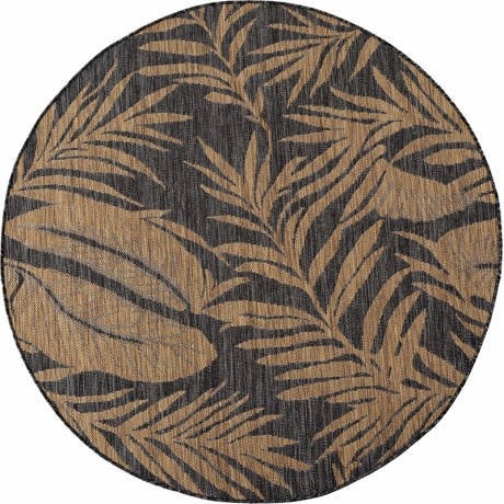 Przejdź do produktu Dywan uniwersalny Mira Roślinny czarno brązowy koło 200 cm x 200 cm
