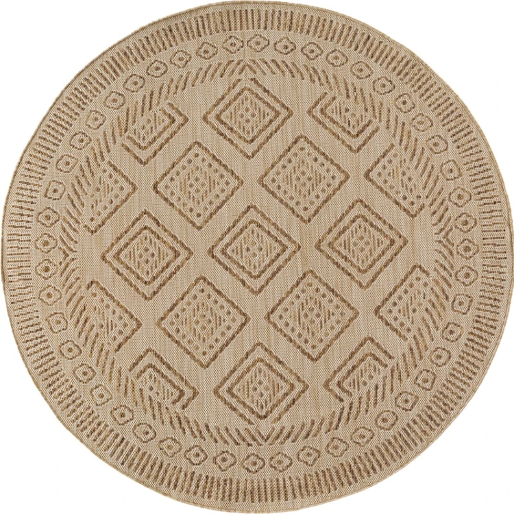 Nowoczesny-Dywan-MIRA-1452-Romby-Beige-Beżowo-Brązowy-Koło-Okrągły-Wewnętrzno-Zewnętrzny-rzut.jpg