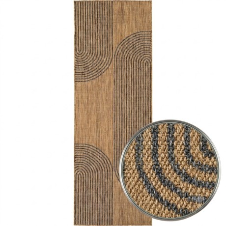Przejdź do produktu Dywan uniwersalny Mira geometryczny brązowo czarny 80 cm x 250 cm