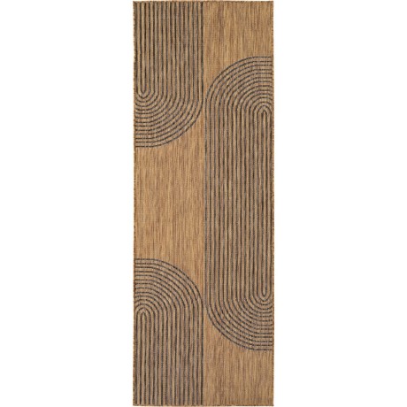 Przejdź do produktu Dywan uniwersalny Mira geometryczny brązowo czarny 80 cm x 250 cm