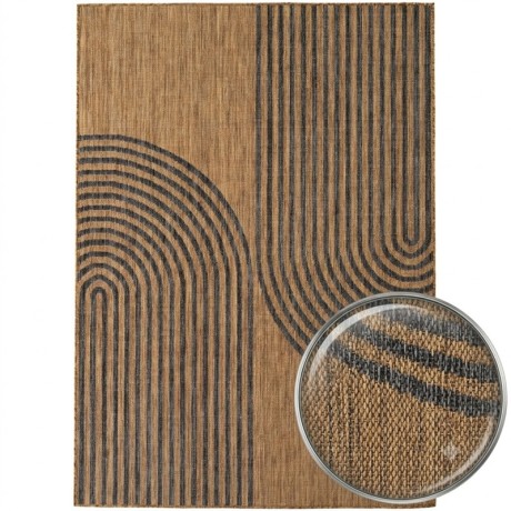 Przejdź do produktu Dywan uniwersalny Mira geometryczny brązowo czarny 120 cm x 160 cm