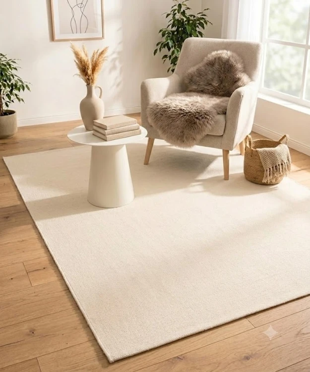 Dywan-Zaran-kośc słoniowa-100%-bawełna-pure-cotton-ręcznie-tkany-aranżacja1.jpg