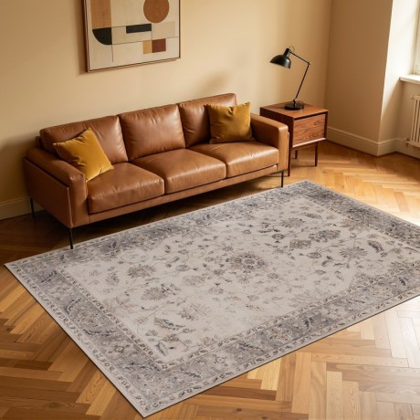 Przejdź do produktu Dywan vintage INKA Arabeska z Efektem Postarzenia Beżowy 200 cm x 290 cm