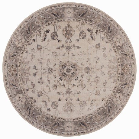 Przejdź do produktu Dywan vintage INKA Arabeska z Efektem Postarzenia Beżowy koło 120 cm x 120 cm