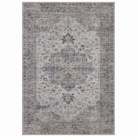 Przejdź do produktu Dywan vintage INKA Klasyczny Medalion z Efektem Postarzenia Beżowo-Szary 280 cm x 370 cm