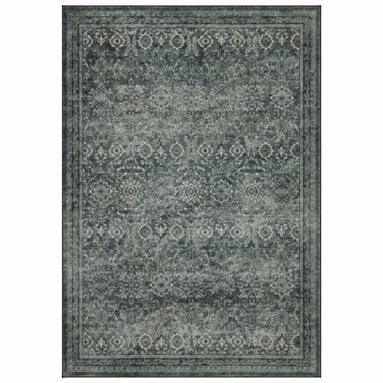 Dywan-vintage-INKA-Oriental-z-Efektem- Postarzenia-Zielony-rzut