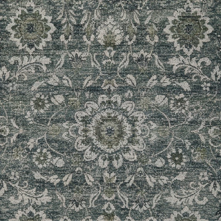 Dywan-vintage-INKA-Oriental-z-Efektem- Postarzenia-Zielony-zbliżenie-wzoru