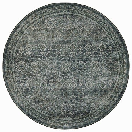 Przejdź do produktu Dywan vintage INKA Oriental z Efektem Postarzenia Zielony koło 160 cm x 160 cm