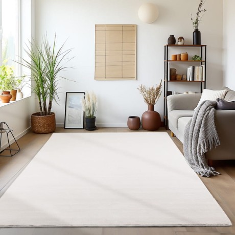 Przejdź do produktu Dywan pluszowy Sky kremowy 80 cm x 250 cm
