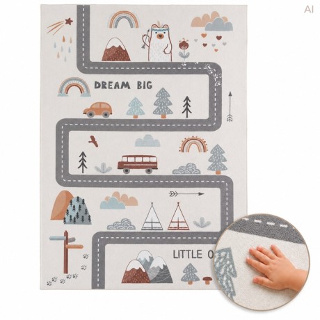 Przejdź do produktu Dywan dziecięcy Coco Miasteczko kremowe 120 cm x 170 cm