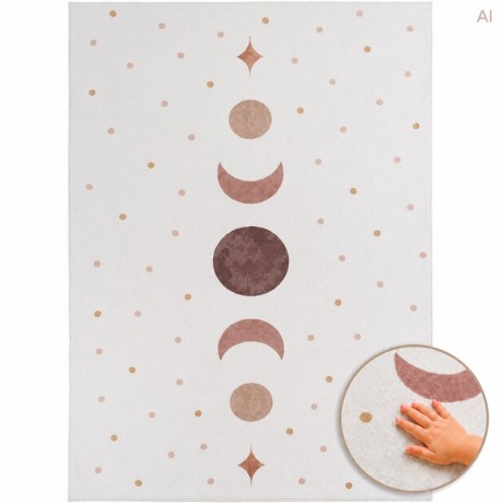 Przejdź do produktu Dywan dziecięcy Coco Fazy Księżyca kremowy 140 cm x 200 cm