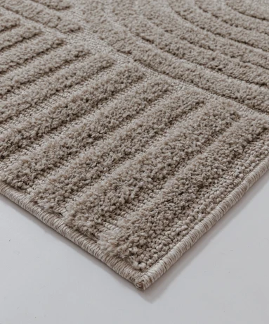 Przejdź do produktu Dywan nowoczesny 3D Arc geometryczny beżowy 300 cm x 400 cm certyfikat