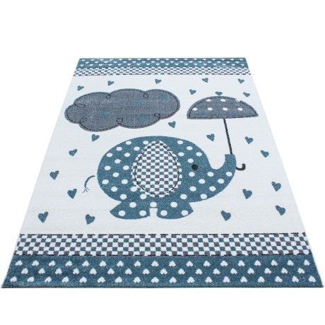 Przejdź do produktu Dywan dziecięcy Słonik niebieski  120 cm x 170 cm