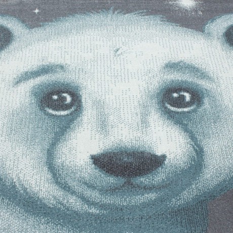 Przejdź do produktu Dywan dziecięcy Bambi Miś niebieski  koło 160 cm x 160 cm