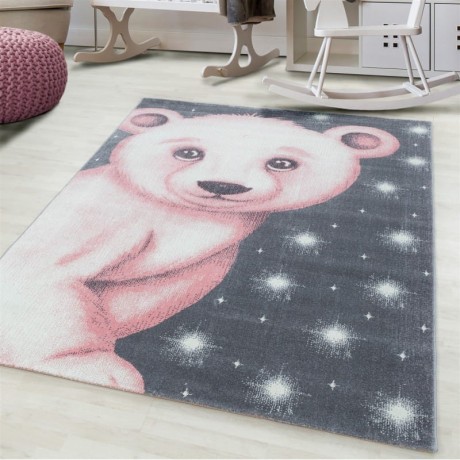 Przejdź do produktu Dywan dziecięcy Bambi Miś różowy 160 cm x 230