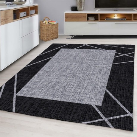 Przejdź do produktu Dywan nowoczesny Parma czarno-szary 200 cm x 290 cm